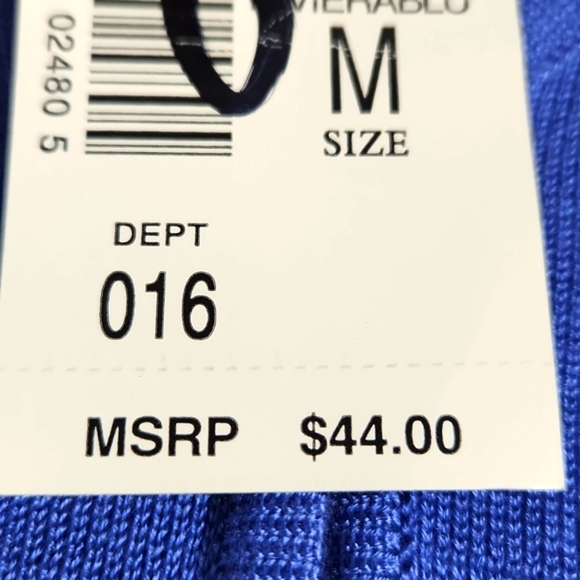 Requirements Blue Embroidered Blouse Top long sleeve Size-Med New with T… - Picture 9 of 11